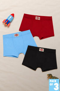 Lee Cooper Boys Solid Trunks (Pack of 3) - Multicolor — thumbnail 1